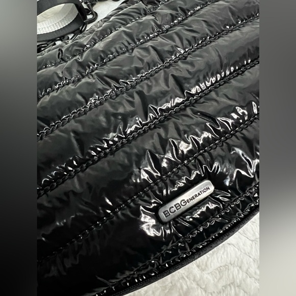 NWT BCBG Two-Way Purse, Black with White/Gray - Picture 1 of 5